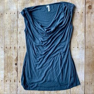 FREE Studio Y Cowl Neck Dress Shirt Size Medium